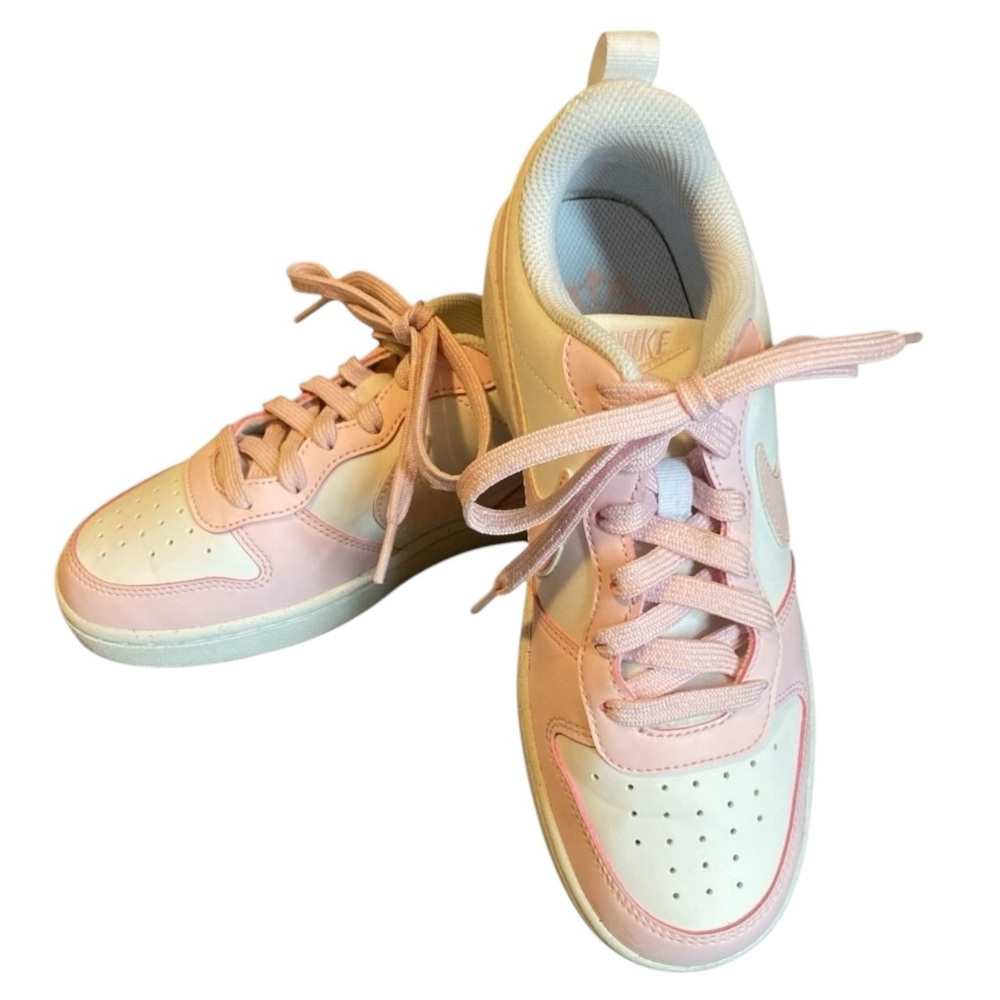 Nike Court Borough Low Recraft White Pink Shoes EUC!